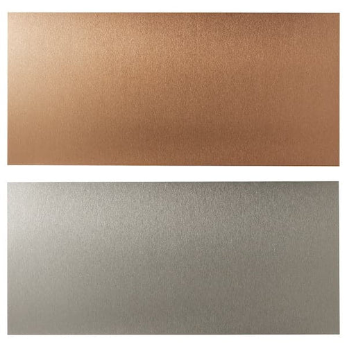 LYSEKIL - Wall panel, double sided brushed copper effect/stainless steel, 119.6x55 cm
