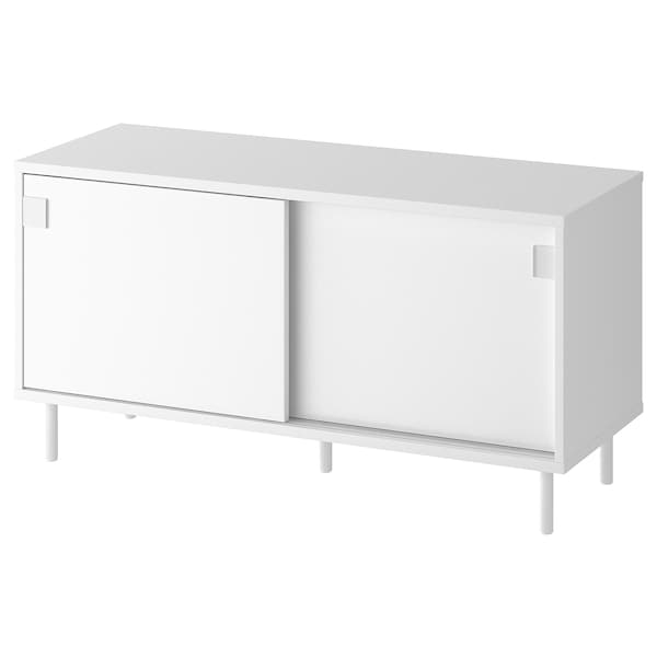 MACKAPÄR Bench with container compartment - white 100x51 cm