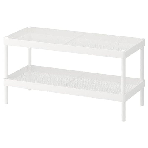 MACKAPÄR - Shoe rack, white, 78x32x40 cm