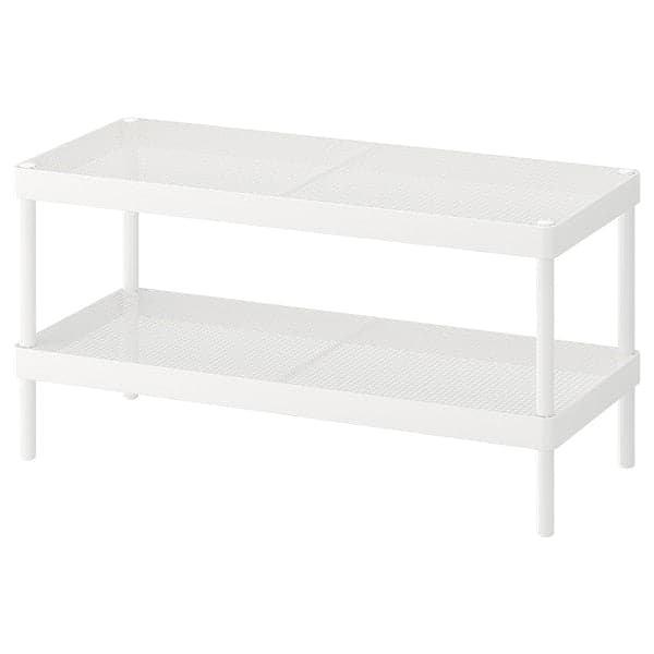 MACKAPÄR - Shoe rack, white, 78x32x40 cm