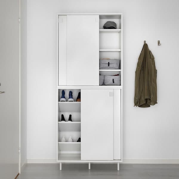 MACKAPÄR - Shoe cabinet/storage, white , 80x35x102 cm - best price from Maltashopper.com 50334751