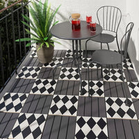 MÄLLSTEN - Floor decking, outdoor, in/outdoor/black/white, 0.81 m² - best price from Maltashopper.com 79435052