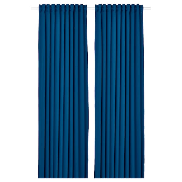 MAJGULL - Blackout blind, 2 sheets, dark blue,145x300 cm - best price from Maltashopper.com 50569749