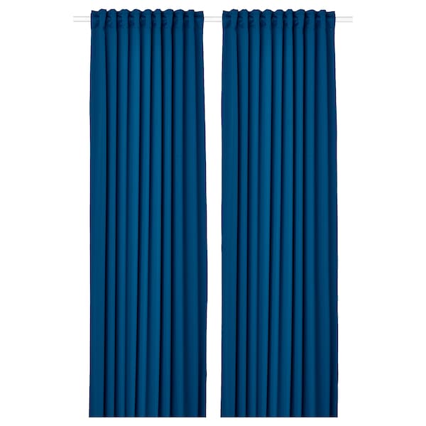 Ikea MAJGULL - Blackout blind, 2 sheets, dark blue,145x300 cm