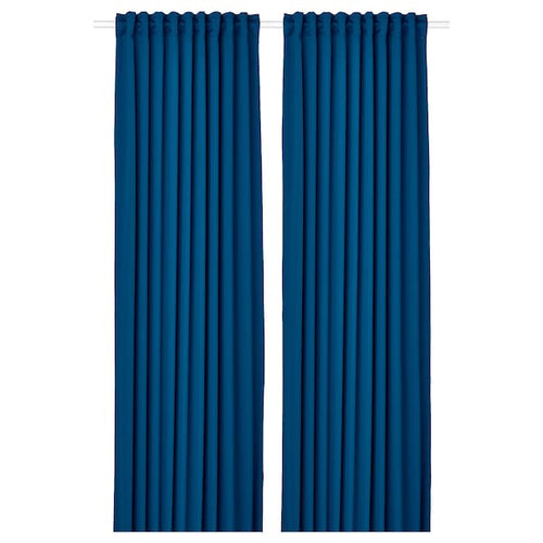 MAJGULL - Blackout blind, 2 sheets, dark blue,145x300 cm