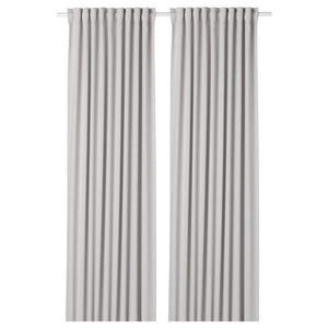 Ikea MAJGULL Semi-darkening curtains, 1 pair - light gray 145x300 cm , 145x300 cm
