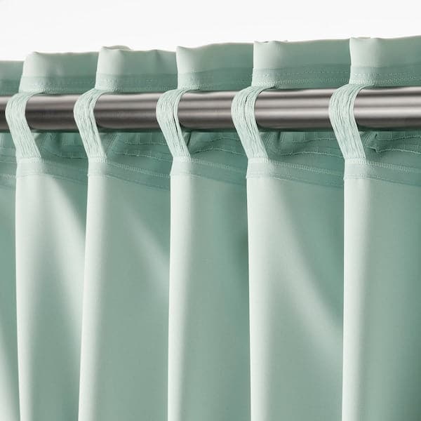 MAJGULL Semi-darkening curtains, 1 pair - light green 145x300 cm - best price from Maltashopper.com 10488123
