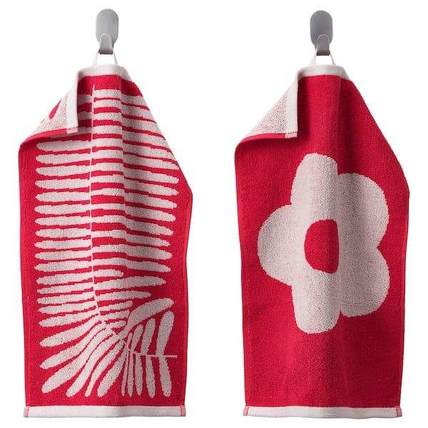 MAJSMOTT - Guest towel, red/beige, 30x50 cm - best price from Maltashopper.com 00565107