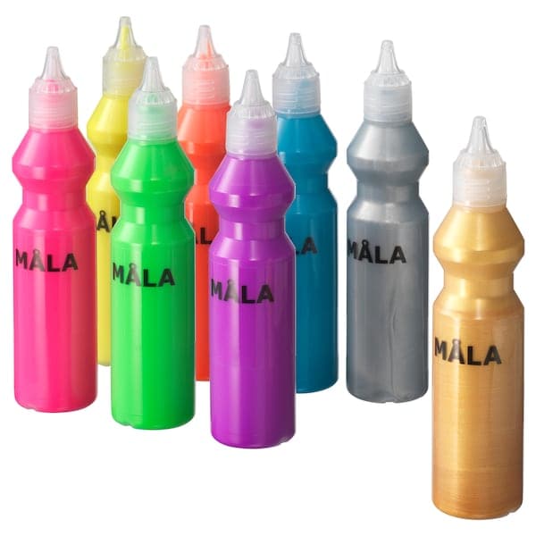 Ikea MÅLA - Fluorescent/glitter paint, mixed colours