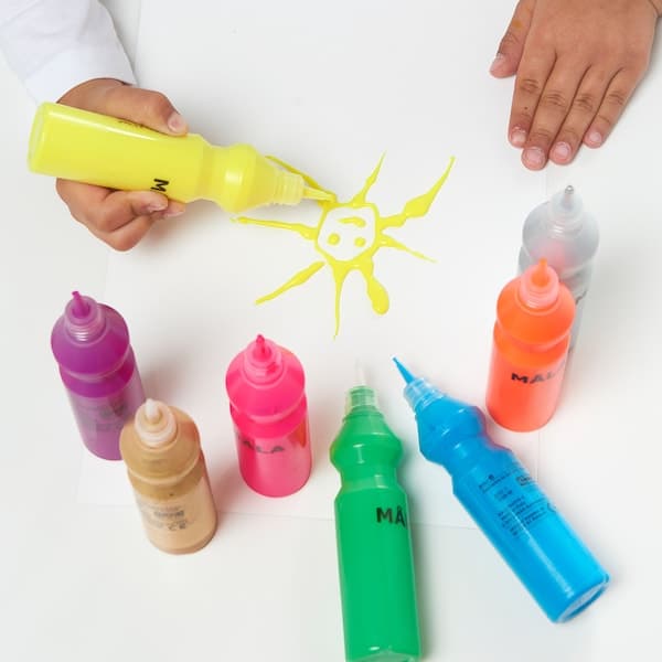 Ikea MÅLA - Fluorescent/glitter paint, mixed colours