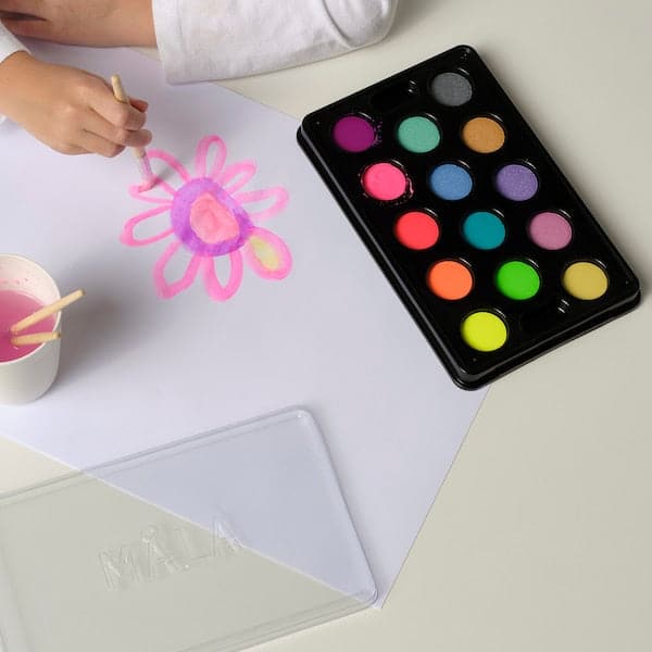 MÅLA - Watercolour box with 14 colours, mixed colours - best price from Maltashopper.com 60461183