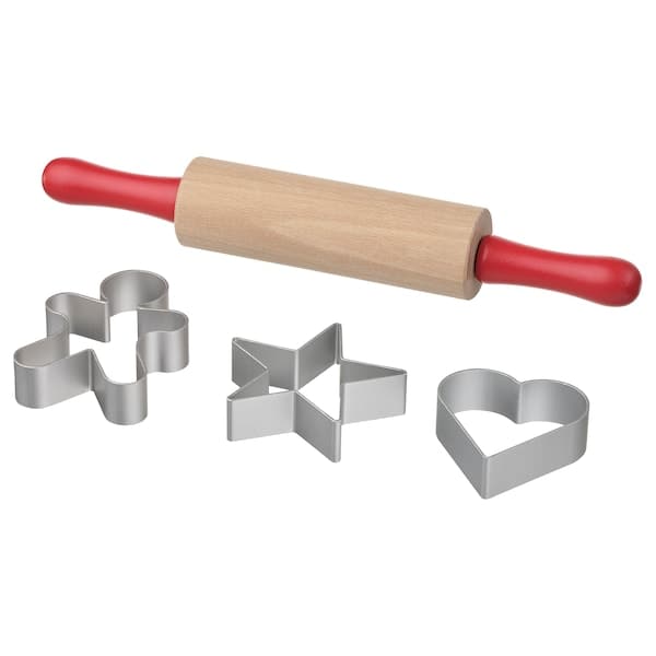 Ikea MÅLA - 4-piece modelling dough toolset, multicolour