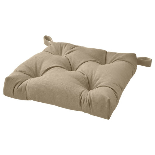 MALINDA - Chair cushion, beige,40/35x38x7 cm