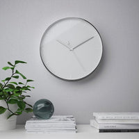MALLHOPPA - Wall clock, low-voltage/silver-colour, 35 cm - best price from Maltashopper.com 30542341