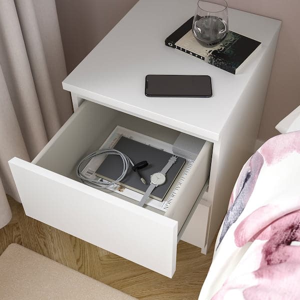 MALM - Chest of 2 drawers, white, 40x55 cm - best price from Maltashopper.com 80214549