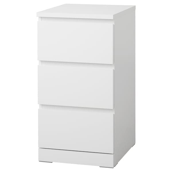 MALM - Chest of 3 drawers, white, 40x78 cm - best price from Maltashopper.com 30429613