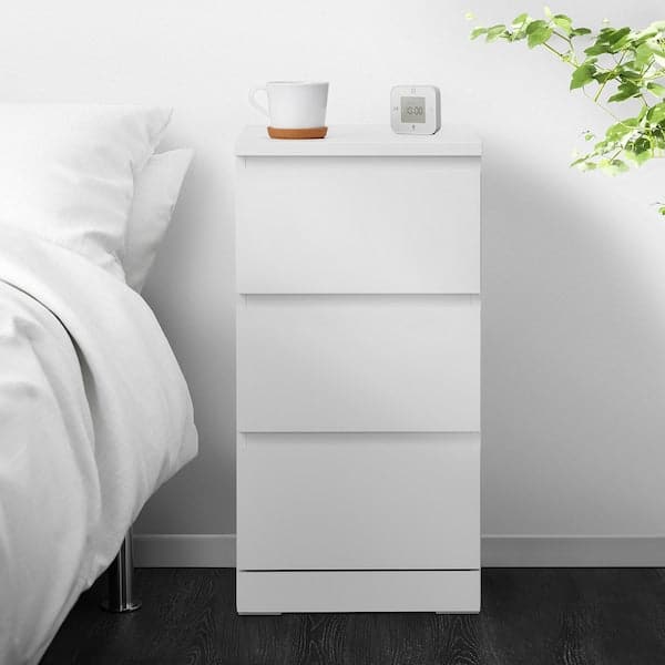Ikea MALM - Chest of 3 drawers, white, 40x78 cm