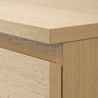 MALM - Chest of 3 drawers, white stained oak veneer, 80x78 cm - best price from Maltashopper.com 80403564