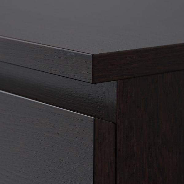 MALM - Chest of 3 drawers, black-brown, 80x78 cm - best price from Maltashopper.com 20403557
