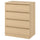 MALM - MALM Chest of 4 drawers, white stained oak veneer, 80x100 cm