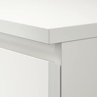 MALM - Chest of 6 drawers, white/mirror glass, 40x123 cm - best price from Maltashopper.com 70403593