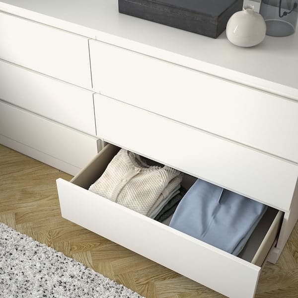 MALM - Chest of 6 drawers, white