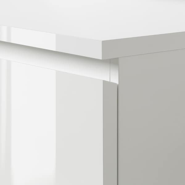 Ikea MALM - Chest of 6 drawers, high-gloss white, 80x123 cm