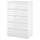 MALM - Chest of 6 drawers, high-gloss white, 80x123 cm