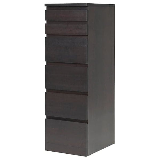 ikea malm black brown 6 drawer dresser MALM 6-drawer dresser, black-brown, 63x30 3/4 " $179.00