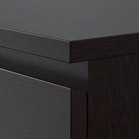 MALM - Chest of 6 drawers, black-brown, 160x78 cm - best price from Maltashopper.com 60403579