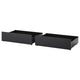 MALM bed storage box for high bed frame, black-brown, 200x97 cm, 2 pack