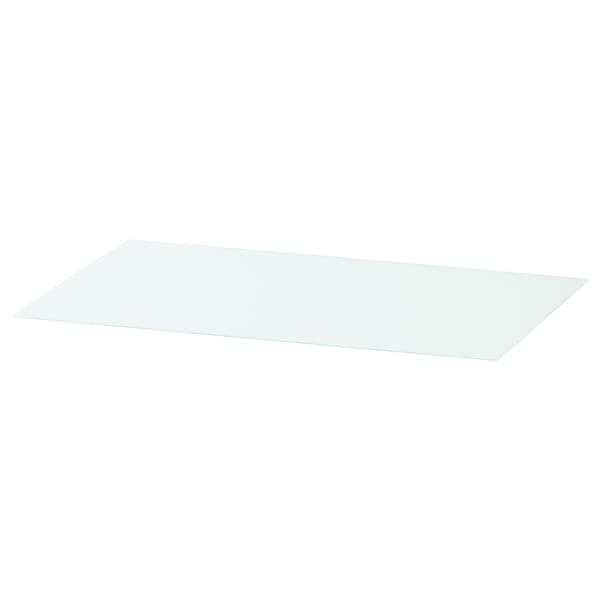 MALM - Glass top, white, 80x48 cm