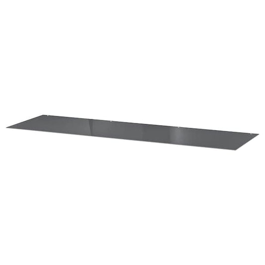 MALM - Glass top, transparent grey , 160x48 cm - best price from Maltashopper.com 60429999