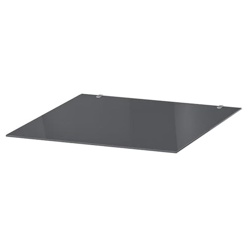 MALM - Glass top, transparent grey, 40x48 cm