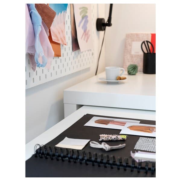 Ikea MALM - Desk with pull-out panel, white, 151x65 cm