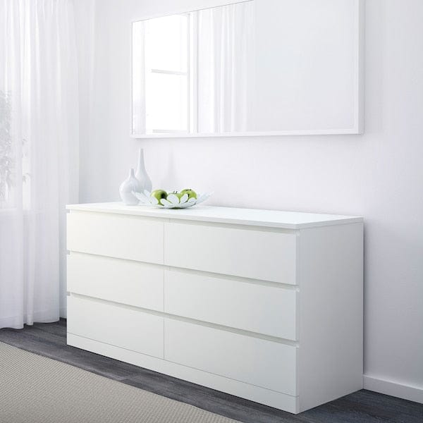 Ikea MALM - Bedroom furniture, set of 4, white, 180x200 cm