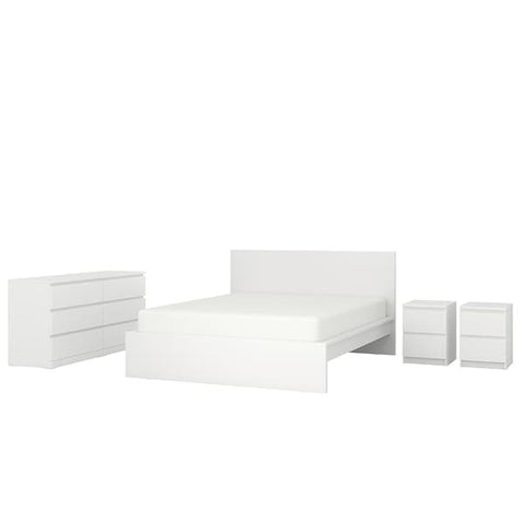 Ikea MALM - 4-piece bedroom set, white, 140x200 cm