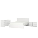 MALM bedroom furniture, set of 4, white, 160x200 cm
