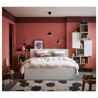 MALM - Bed frame, high, w 2 storage boxes, white/Lönset, 180x200 cm - best price from Maltashopper.com 79176077