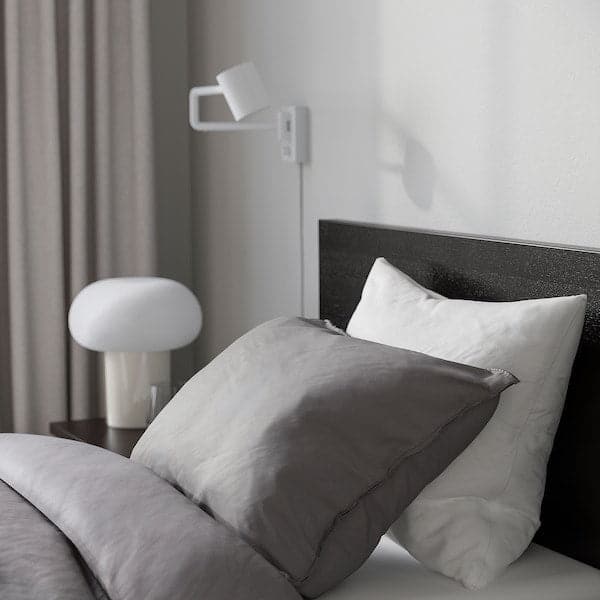 Ikea MALM Tall bed structure/2 containers - brown-black/Luröy 90x200 cm , 90x200 cm