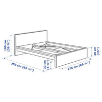 MALM High bed frame, white/Lindbåden, 160x200 cm - Premium Furniture from Ikea - Just €362.99! Shop now at Maltashopper.com