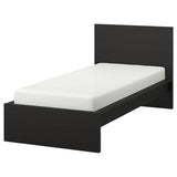 MALM bed frame, high, black-brown, 90x200 cm