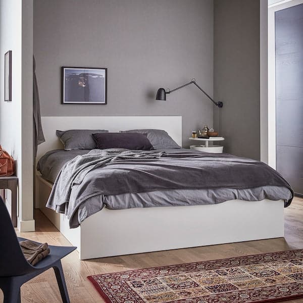 MALM Bed structure with container - white 160x200 cm , 160x200 cm - best price from Maltashopper.com 20404806