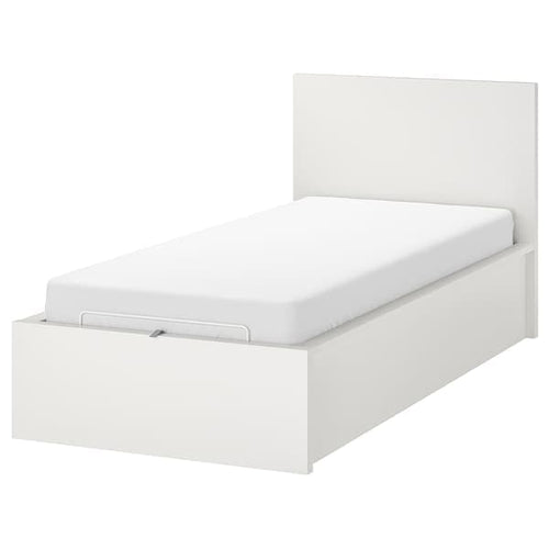 MALM Bed structure with container - white 90x200 cm