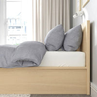 MALM Bed structure with container - veneered white mord oak 180x200 cm - best price from Maltashopper.com 70412682