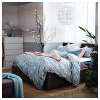 MALM Bed structure with container - brown-black 180x200 cm , 180x200 cm - best price from Maltashopper.com 80404808