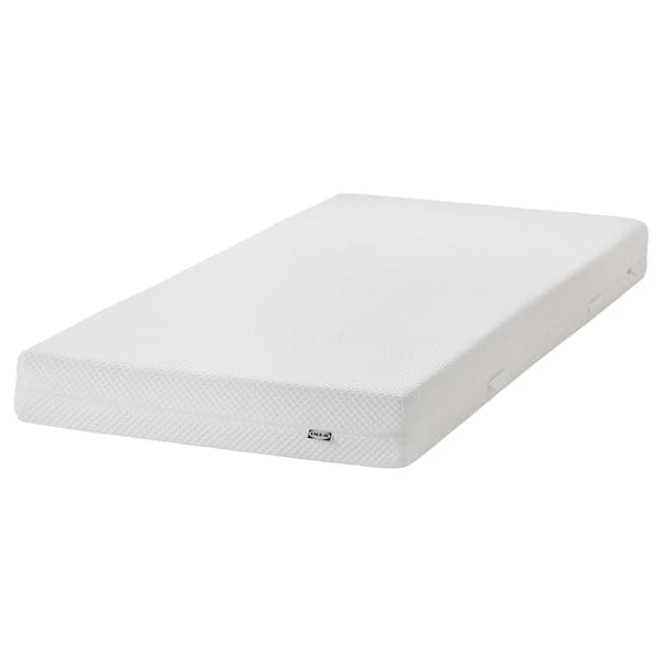 Ikea MALM - Bed frame with mattress, white/Åbygda rigid, , 90x200 cm