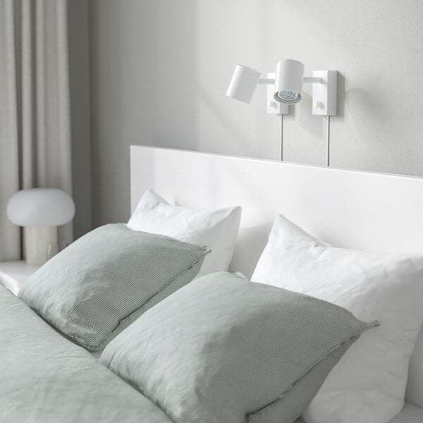 MALM - Bed frame with mattress, white/Åbygda semi-rigid, , 140x200 cm - Premium  from Ikea - Just €660.99! Shop now at Maltashopper.com
