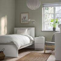 MALM - Bed frame with mattress, white/Åbygda semi-rigid, , 90x200 cm - best price from Maltashopper.com 39544642