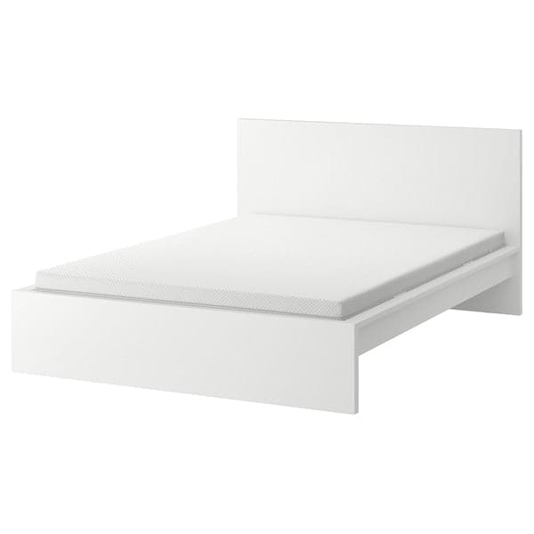 MALM - Bed frame with mattress, white/Åbygda semi-rigid, , 140x200 cm - best price from Maltashopper.com 39544717